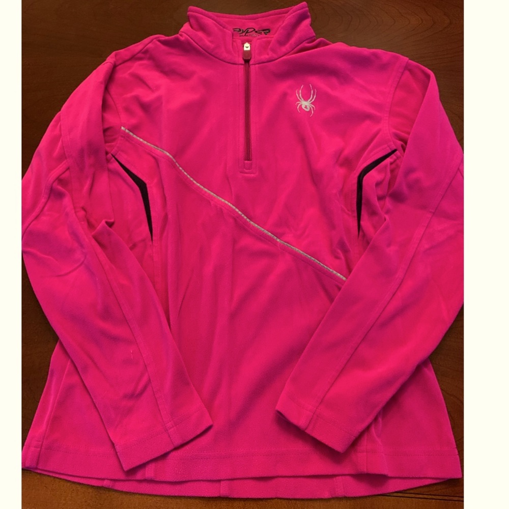 Girls’ Spyder Hot Pink 1/4 Zip Pull-over